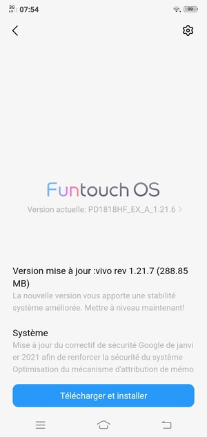 Si votre téléphone n'est pas à jour, suivez les instructions à l'écran.