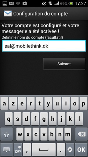 Donnez un nom à votre compte et sélectionnez Suivant