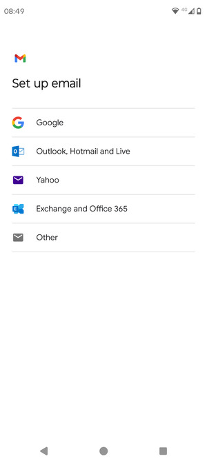 Select Exchange and Office 365