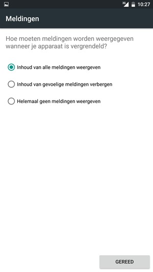 Selecteer uw voorkeursoptie en selecteer GEREED