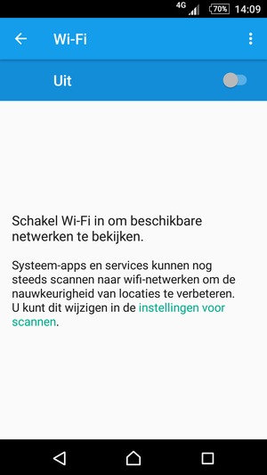 Schakel Wi-Fi in