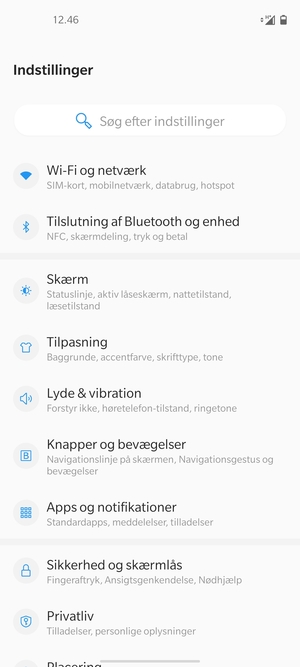 Vælg Wi-Fi og netværk