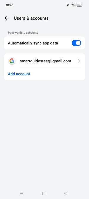Select your Google account