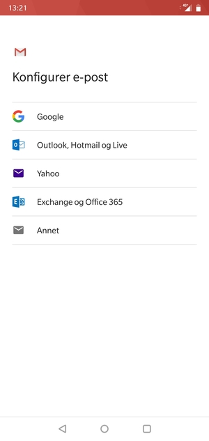 Velg Outlook, Hotmail og Live
