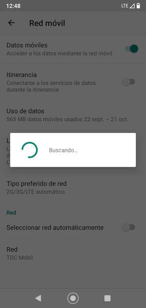 Espere a que la búsqueda termine