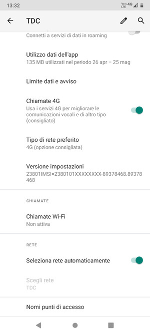 Scorri e seleziona Nomi punti di accesso