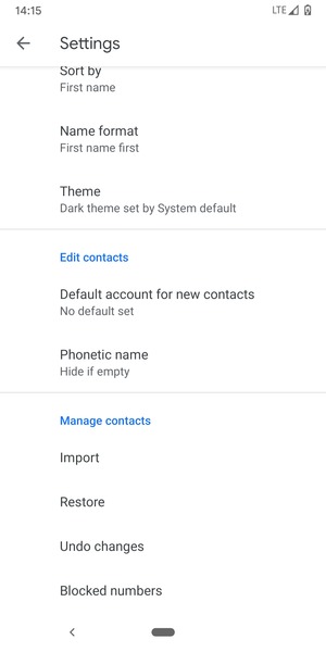 Scroll to and select Import
