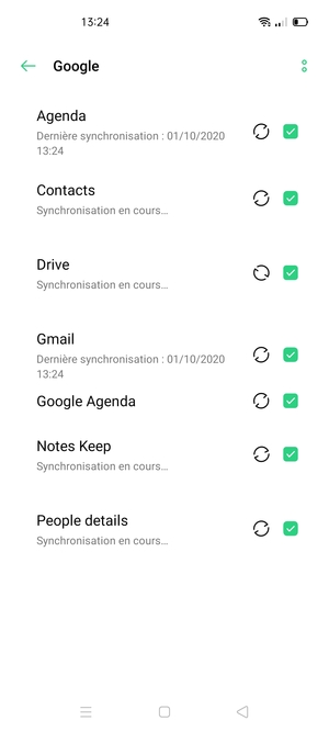Vos informations seront synchronisées