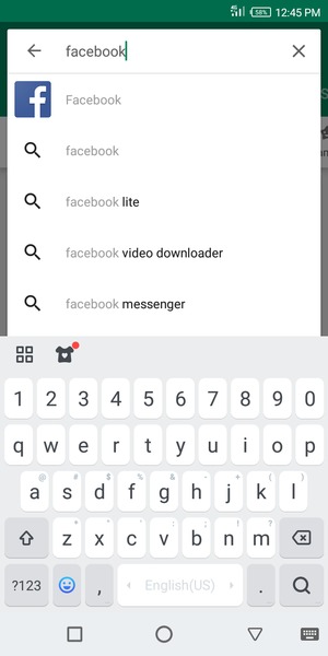 Enter the app name and select Search