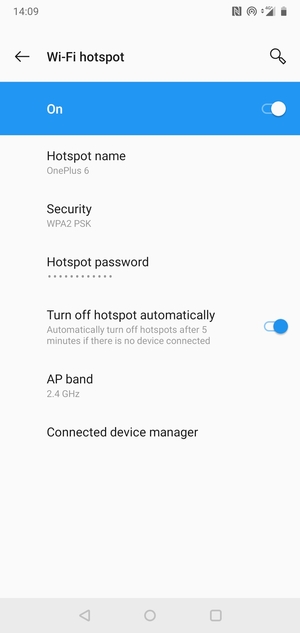 Your phone is now set up for use as a modem
