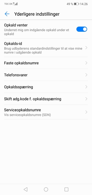 Vælg Telefonsvarer