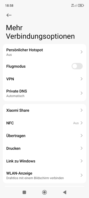Wählen Sie Persönlicher Hotspot