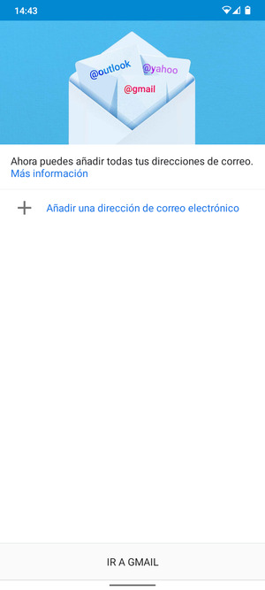 Seleccione Añadir una dirección de correo electrónico