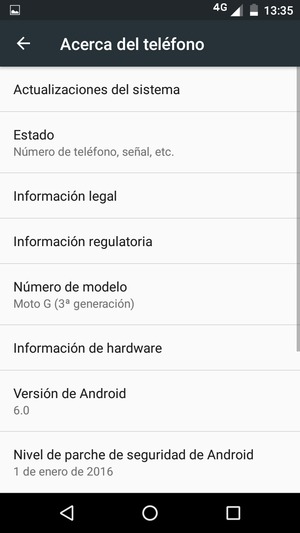 Seleccione Actualizaciones del sistema