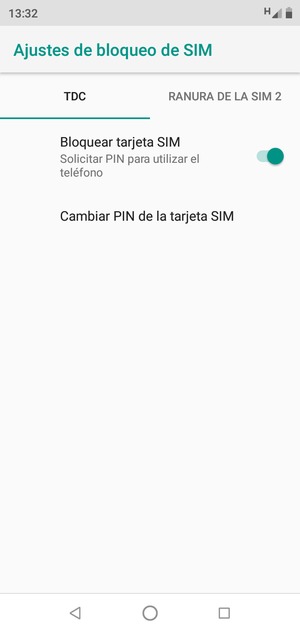 Seleccione Public y Cambiar PIN de la tarjeta SIM
