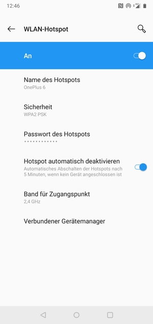 Ihr Handy ist jetzt für die Verwendung als Modem eingerichtet