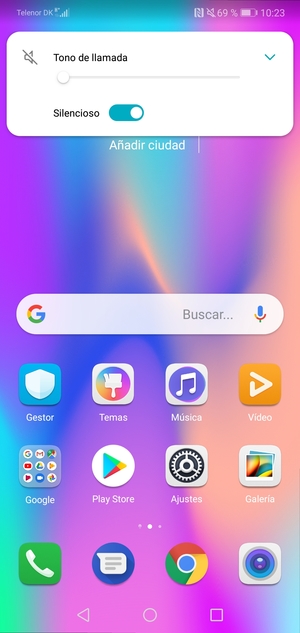 Seleccione Silencioso para modo silencio