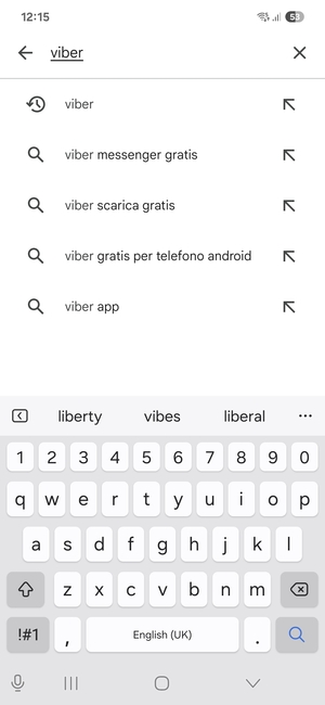 Inserisci il nome dell'app e seleziona Ricerca