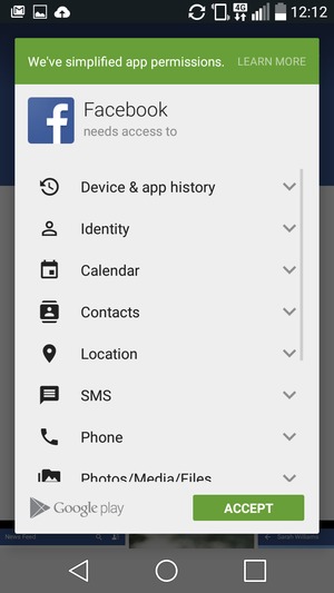 Select ACCEPT