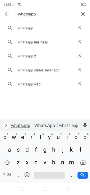 Enter the app name and select Search