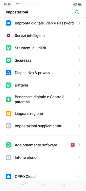 Scorri e seleziona Dispositivo & privacy