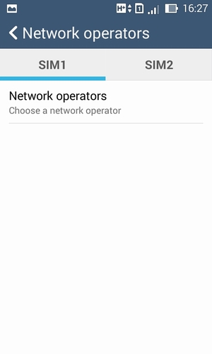 Select the SIM card and select Network operators