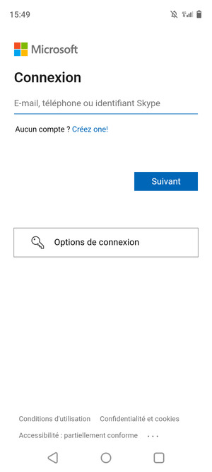 Saisissez votre adresse Hotmail et sélectionnez Suivant