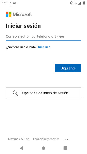 Introduzca su Dirección de correo electrónico y seleccione Siguiente