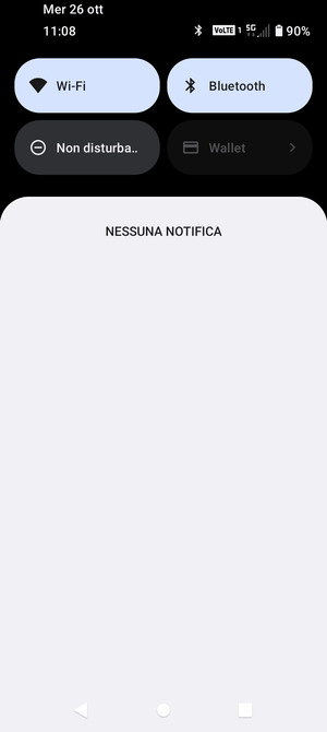 Scorri nuovamente verso il basso il menu in alto