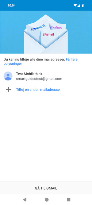 Vælg GÅ TIL GMAIL