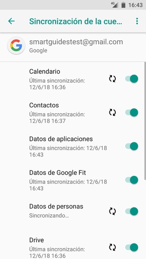 Su información será sincronizada