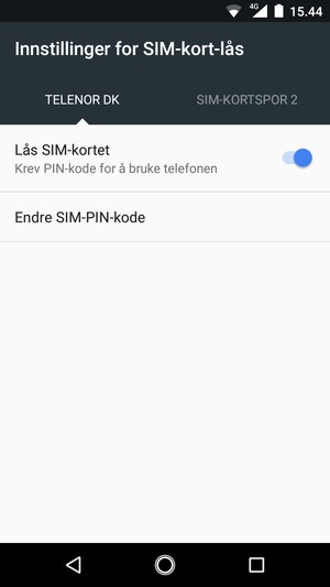 Velg Public og Endre SIM-PIN-kode