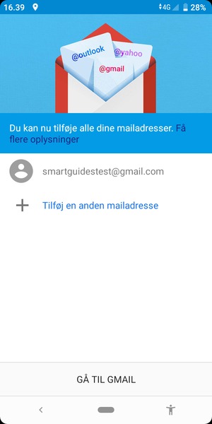 Vælg GÅ TIL GMAIL