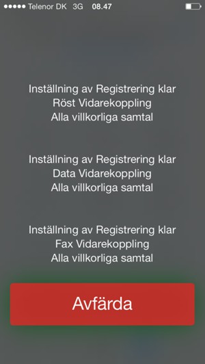 Välj Avfärda