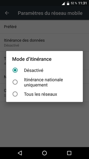 Sélectionnez votre option préférée