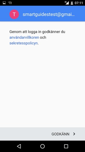 Välj GODKÄNN