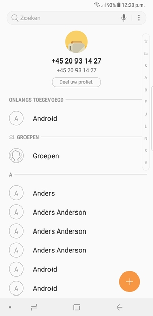 Selecteer de Menu-knop