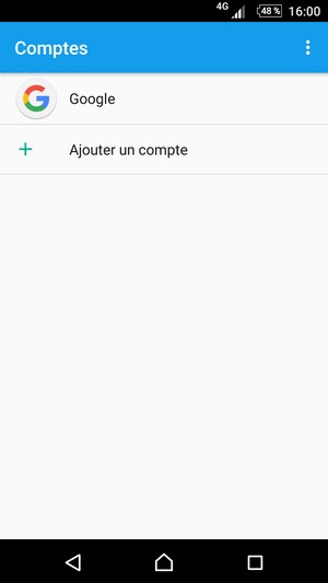 Sélectionnez Google