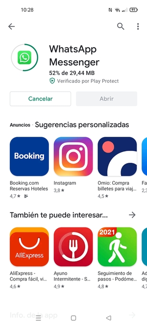 Espere a que el proceso de instalación finalice
