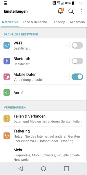 Wählen Sie Netzwerke und Mehr