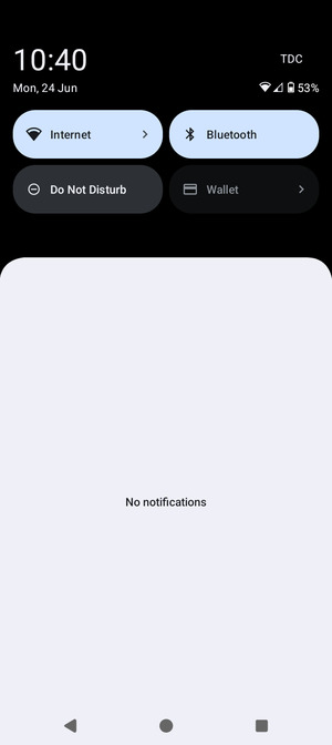 Slide down the top menu again