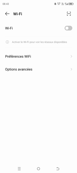 Activer le Wi-Fi