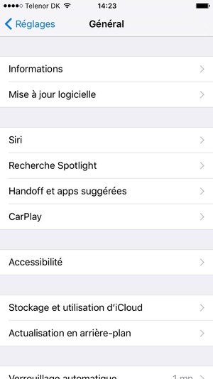 Sélectionnez Mise à jour du logicielle