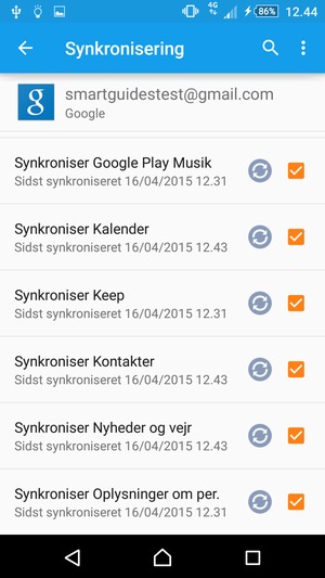 Dine kontakter fra Google vil nu blive synkroniseret til din Xperia