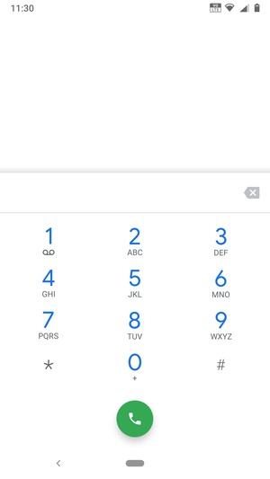 Premi e tieni premuto il numero 1