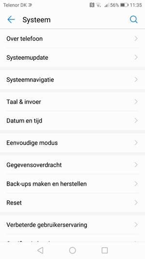 Selecteer Systeemupdate