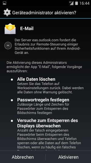 Wählen Sie Aktivieren