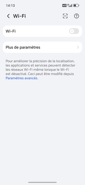 Activer le Wi-Fi