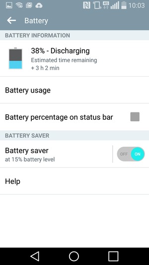 Turn on Battery saver