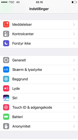 Vælg Generelt